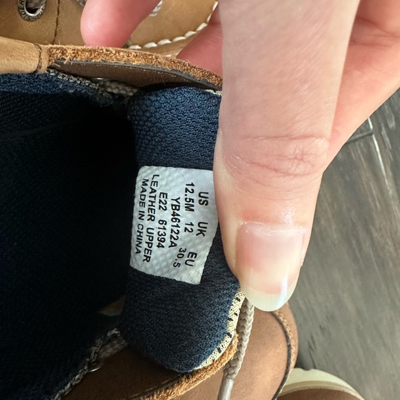 Boys brown dress shoes, from Sperrys and Carters, size 12 and 12.5. Like new! - Picture 4 of 8